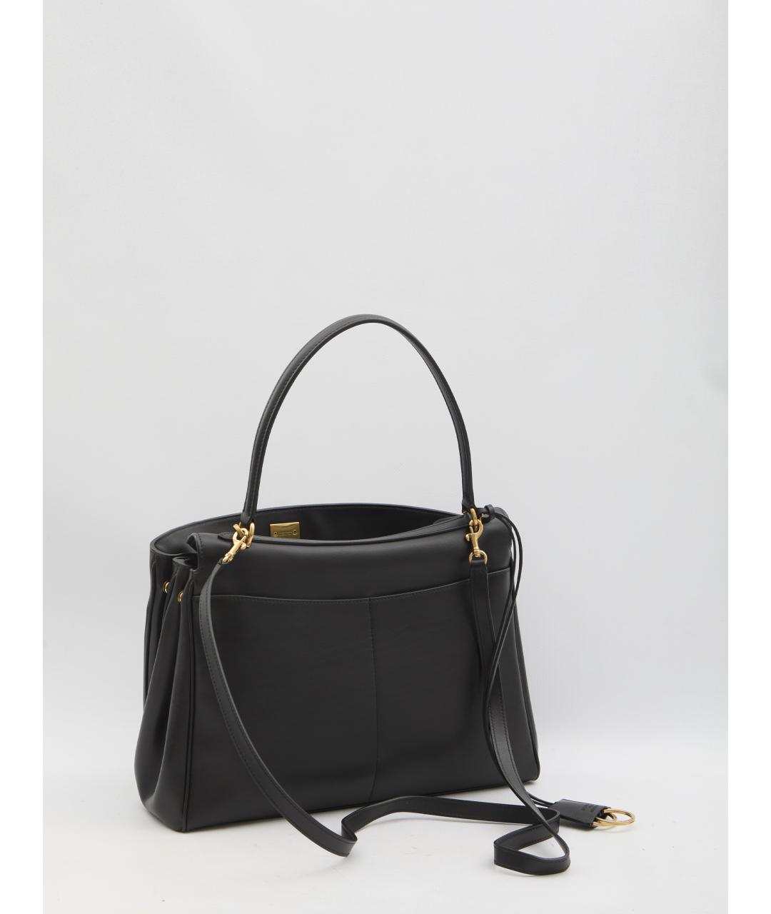 BALENCIAGA Черная кожаная сумка через плечо, фото 2