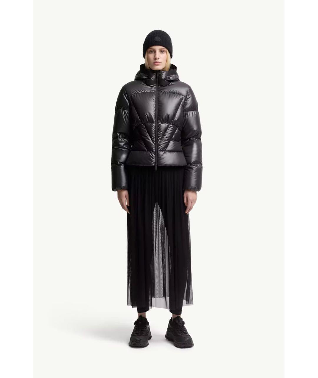 MONCLER Черный пуховик, фото 5