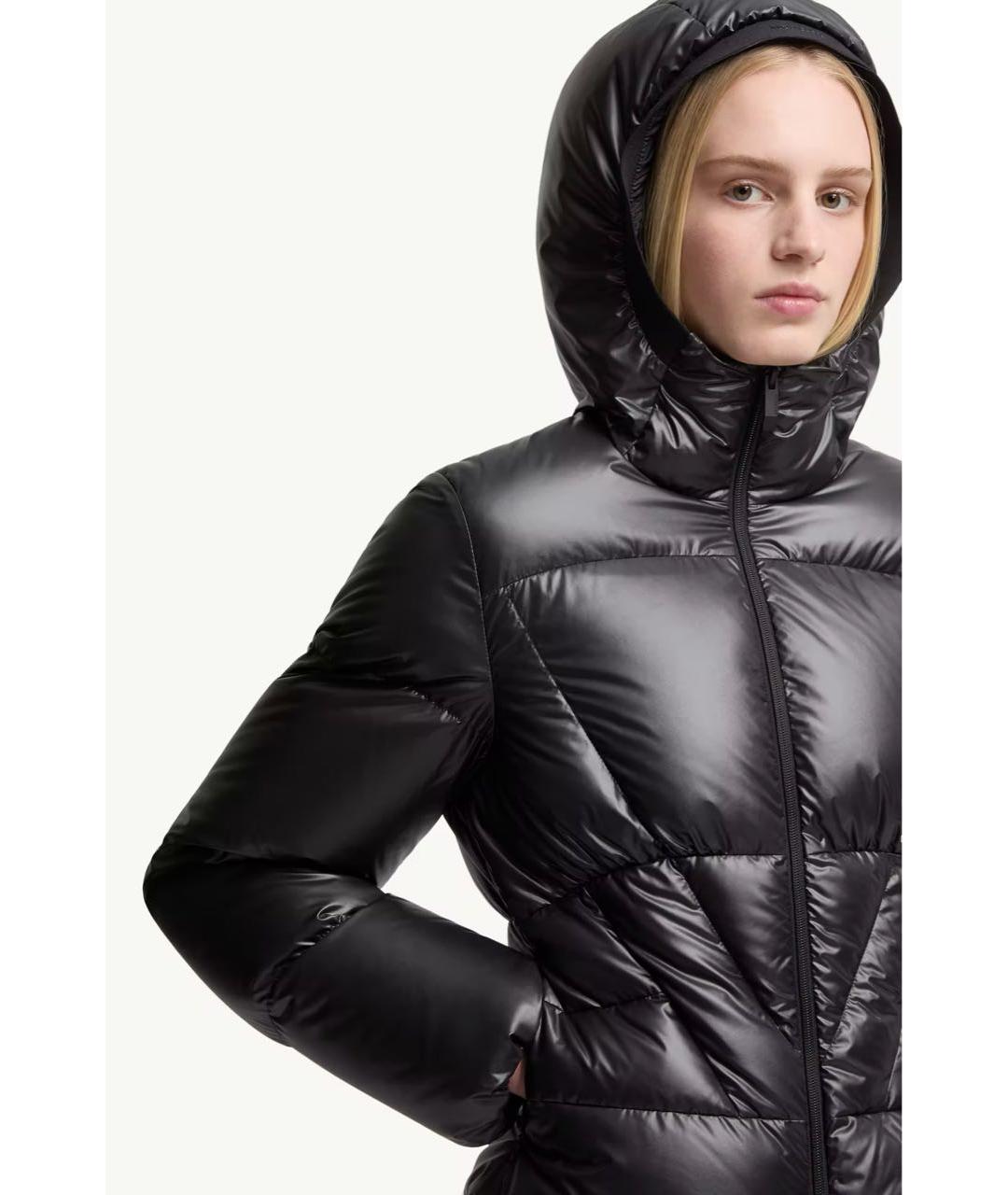 MONCLER Черный пуховик, фото 4