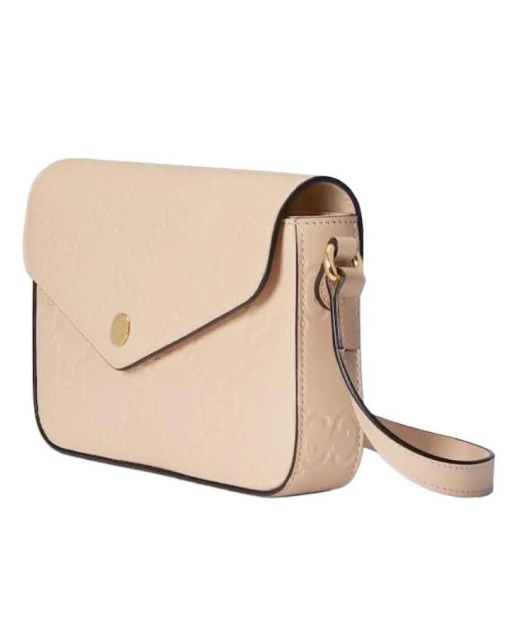 GUCCI Бежевая кожаная сумка через плечо, фото 2