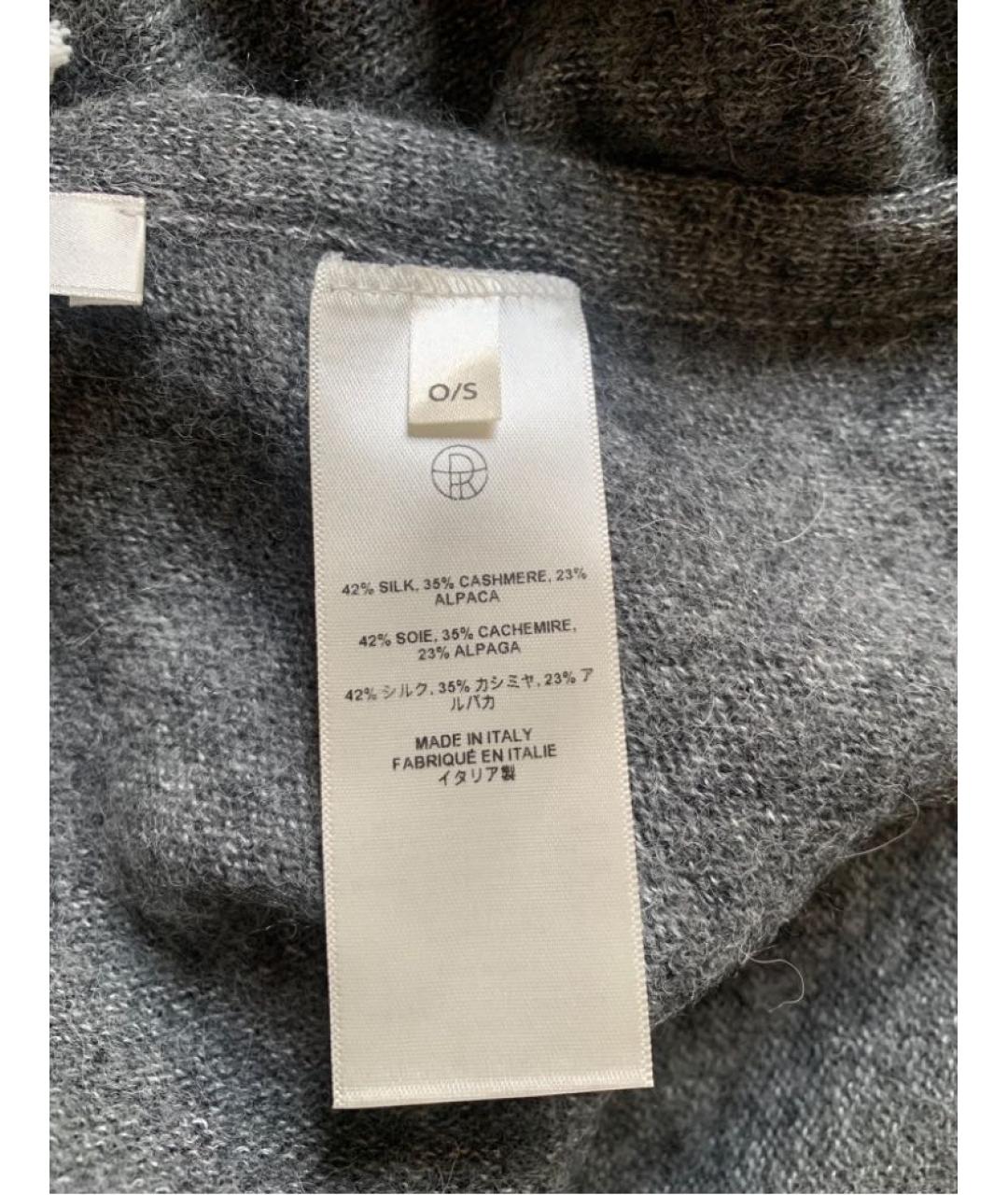 THE ROW Серый кашемировый шарф, фото 5