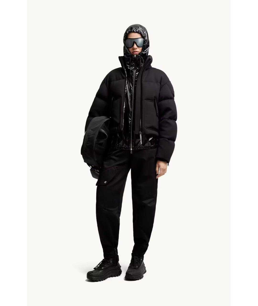 MONCLER Черный пуховик, фото 6