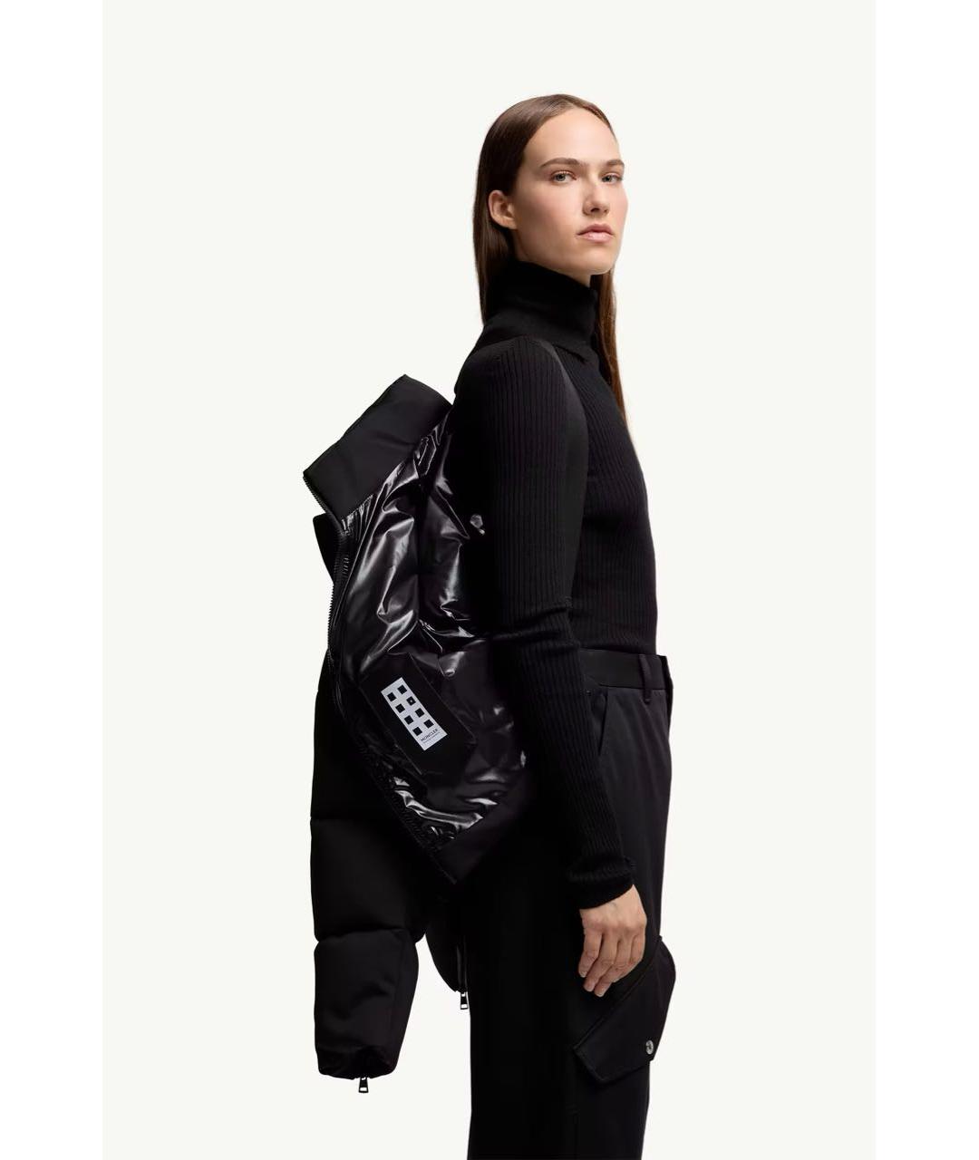 MONCLER Черный пуховик, фото 5