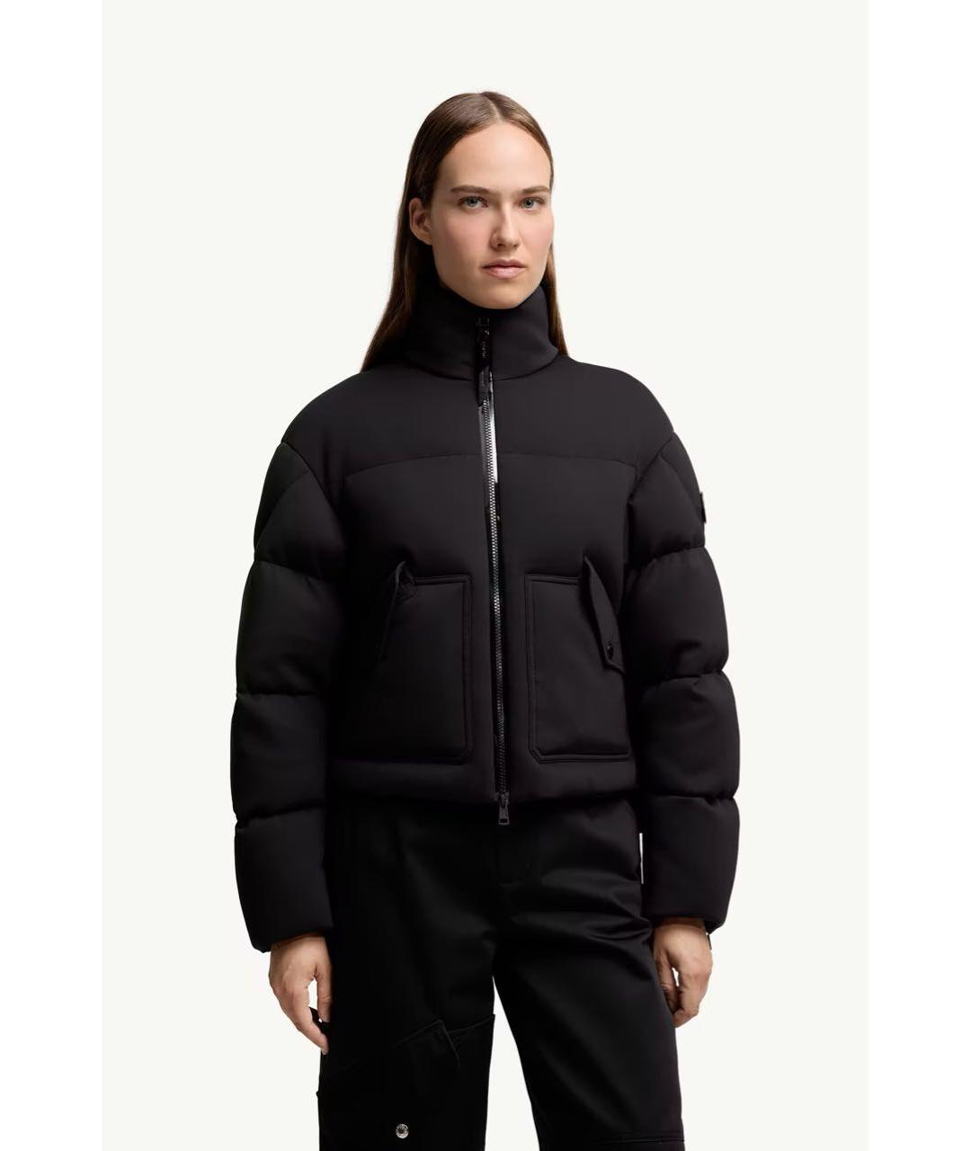 MONCLER Черный пуховик, фото 2