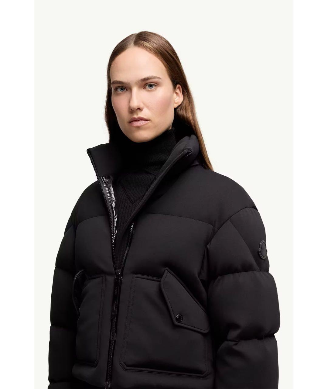 MONCLER Черный пуховик, фото 4
