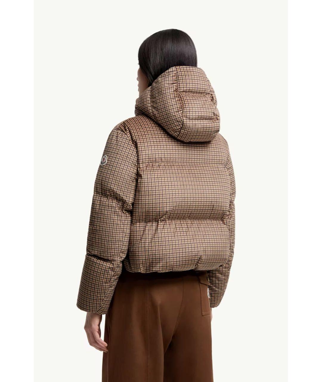 MONCLER Коричневый пуховик, фото 3