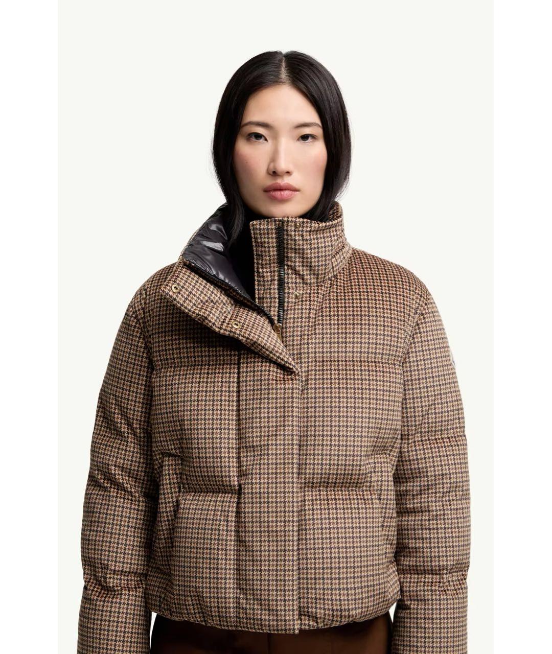 MONCLER Коричневый пуховик, фото 4