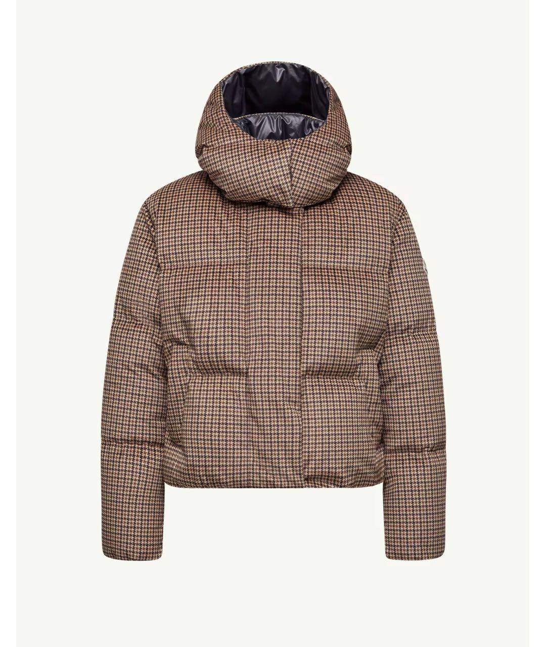 MONCLER Коричневый пуховик, фото 6