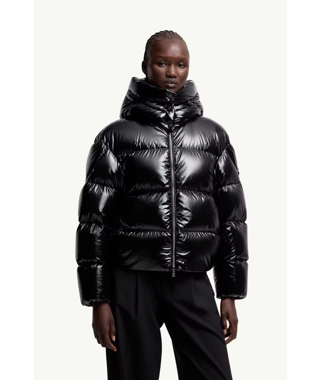 MONCLER Черный пуховик, фото 2
