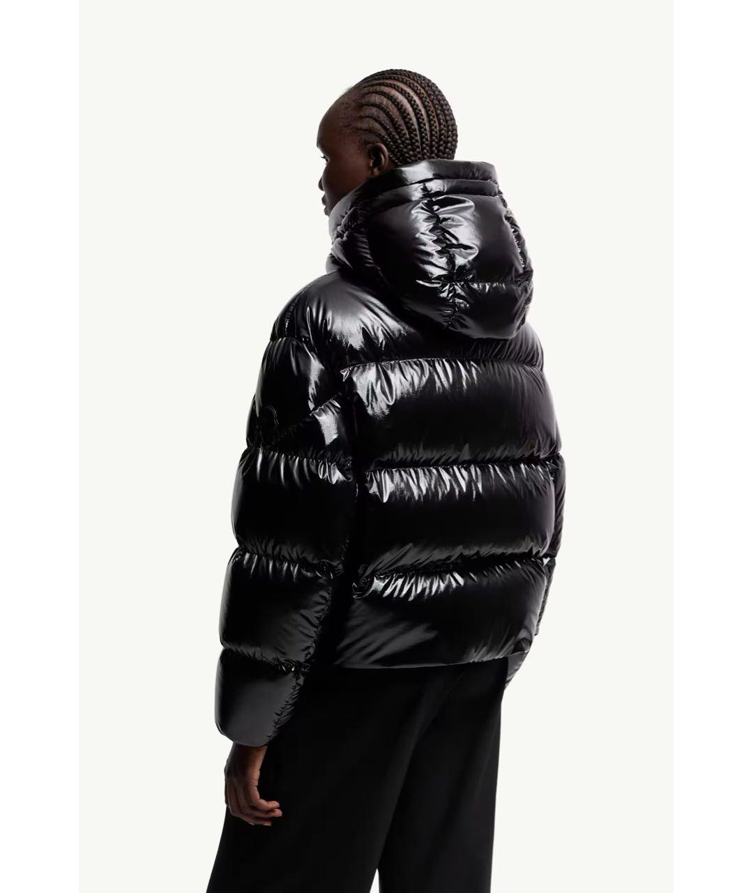 MONCLER Черный пуховик, фото 3