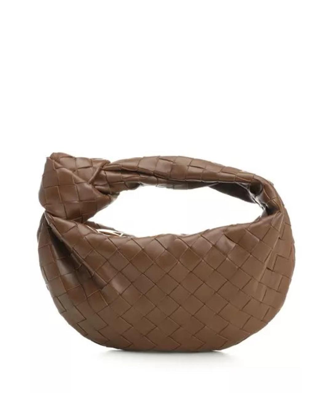 BOTTEGA VENETA Коричневая кожаная сумка с короткими ручками, фото 1