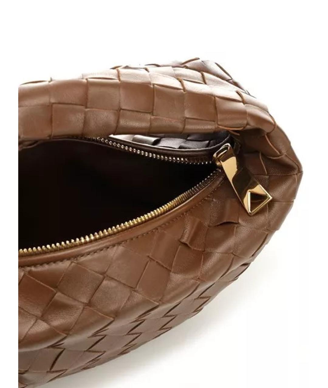 BOTTEGA VENETA Коричневая кожаная сумка с короткими ручками, фото 4