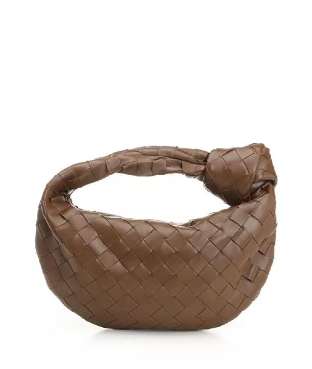 BOTTEGA VENETA Коричневая кожаная сумка с короткими ручками, фото 2