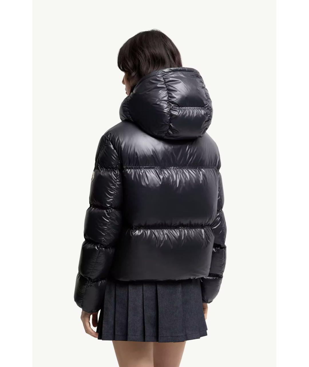 MONCLER Черный пуховик, фото 3
