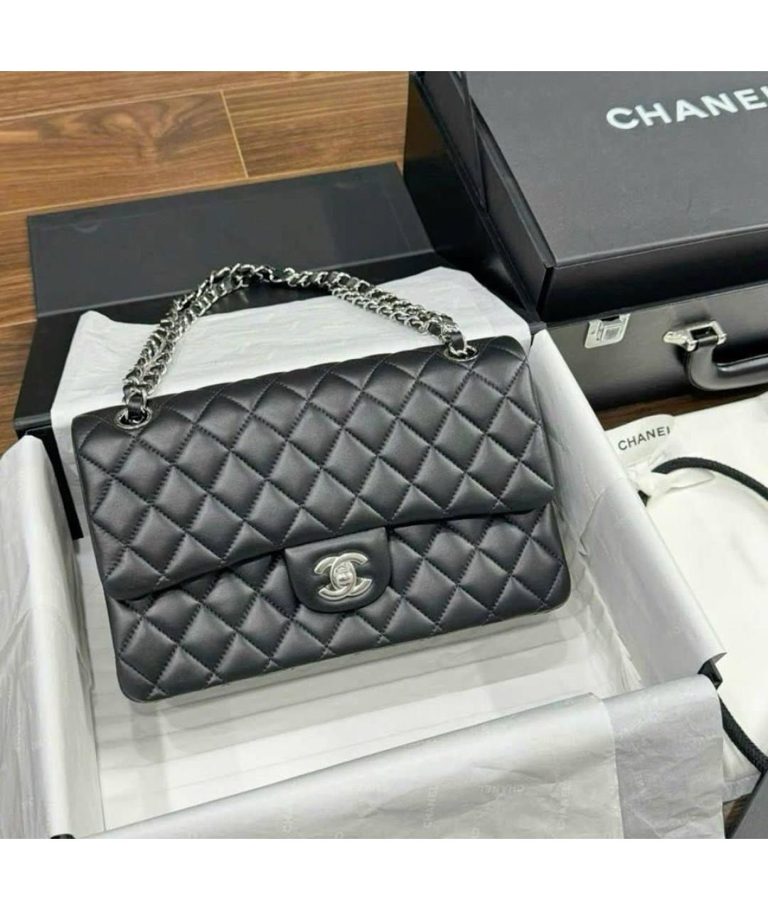 CHANEL Черная кожаная сумка через плечо, фото 3
