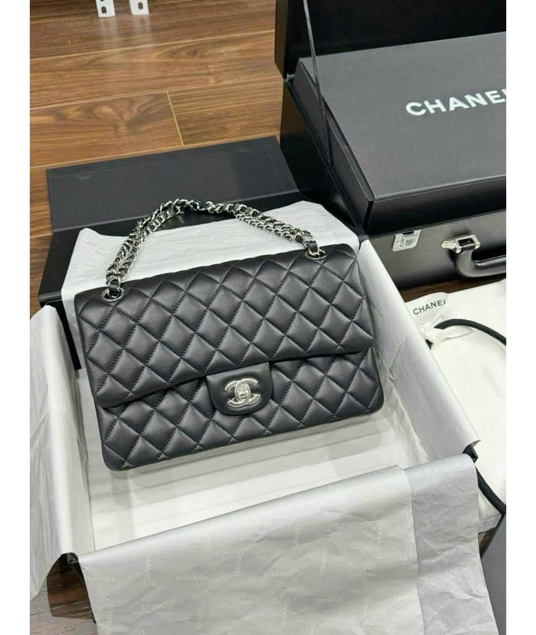 CHANEL Черная кожаная сумка через плечо, фото 2
