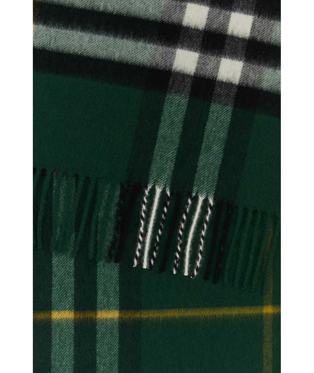 BURBERRY Зеленый кашемировый шарф, фото 2