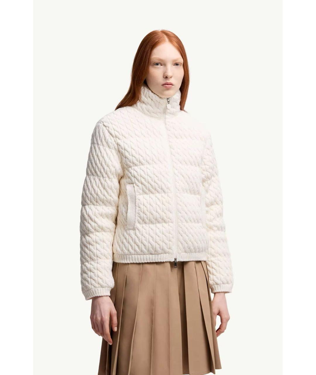 MONCLER Белый пуховик, фото 2