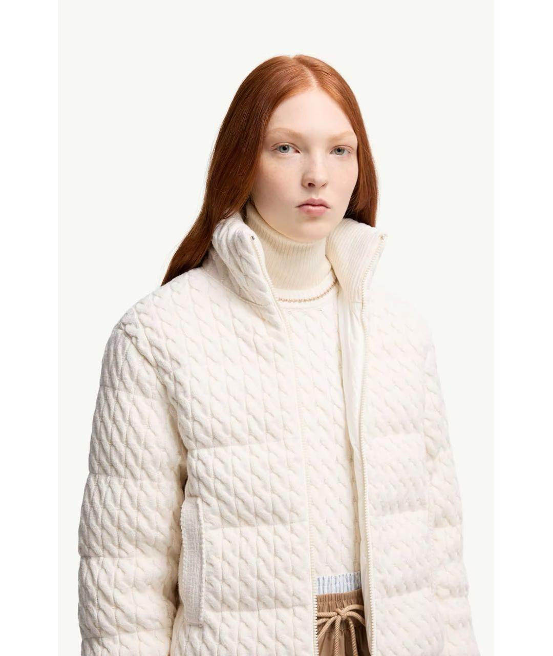MONCLER Белый пуховик, фото 4