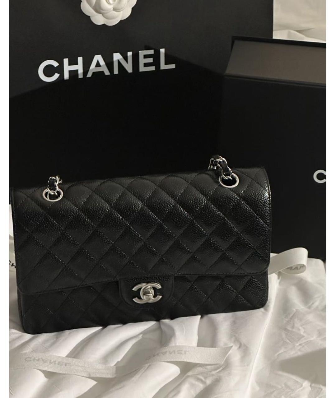 CHANEL Черная кожаная сумка через плечо, фото 2