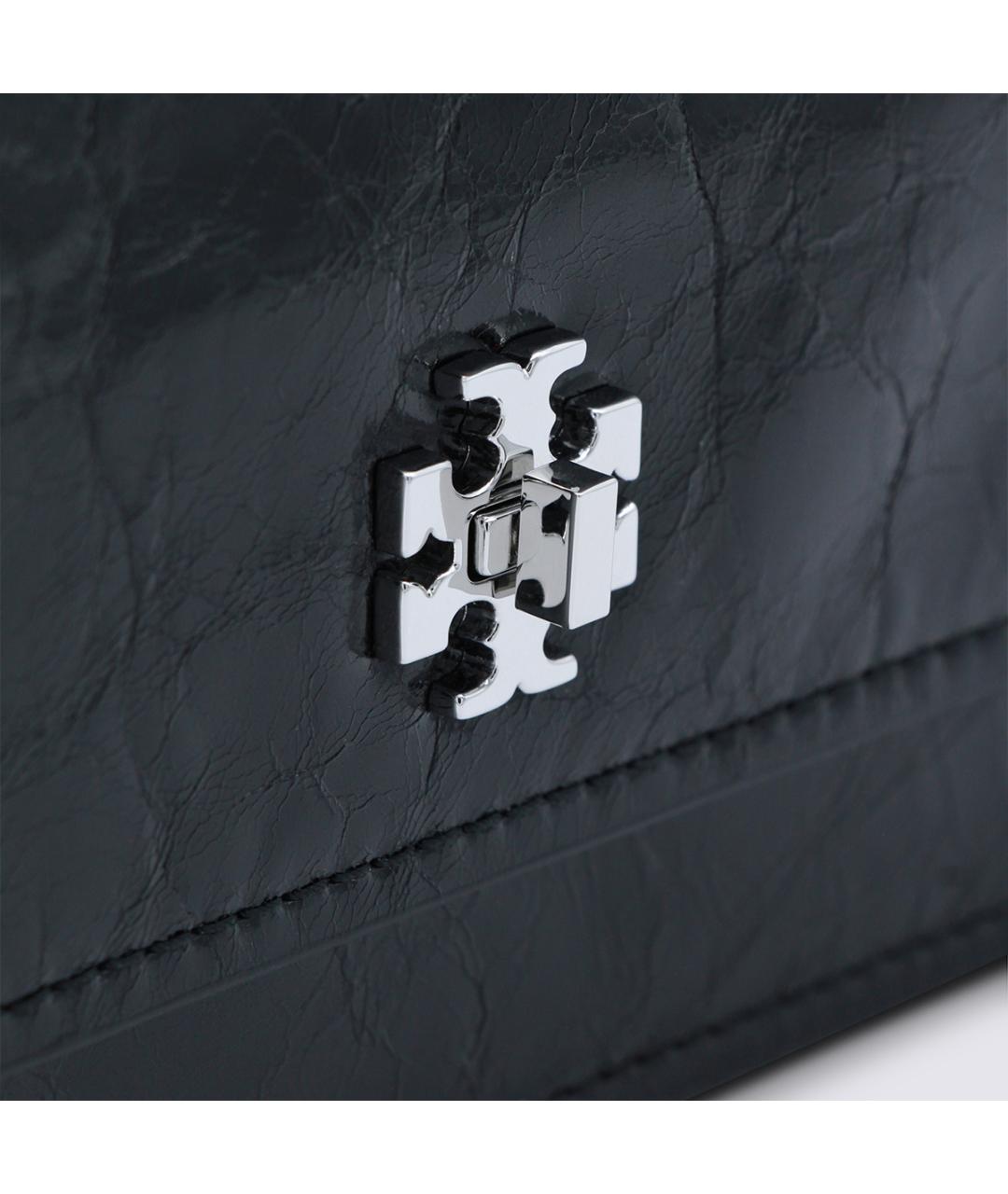 TORY BURCH Черная кожаная сумка через плечо, фото 4