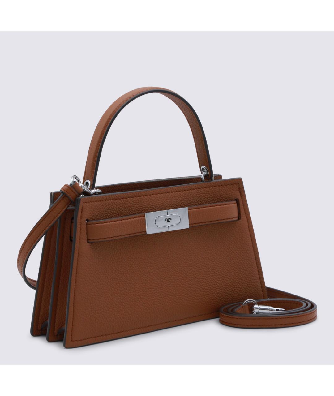 TORY BURCH Коричневая кожаная сумка тоут, фото 2