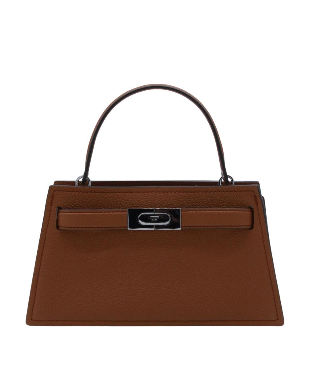 TORY BURCH Коричневая кожаная сумка тоут, фото 1