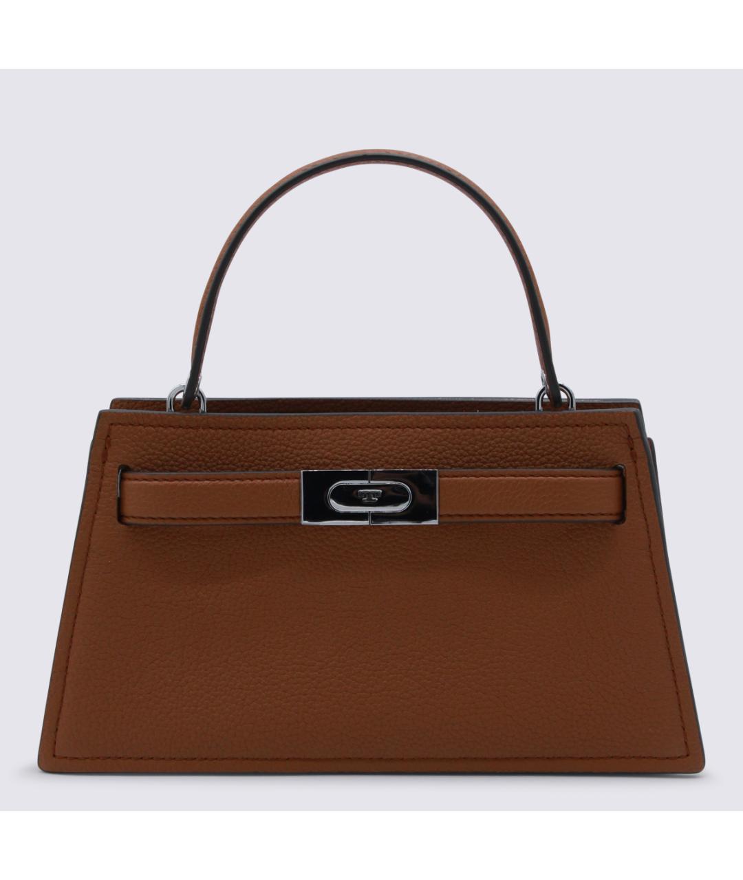 TORY BURCH Коричневая кожаная сумка тоут, фото 5