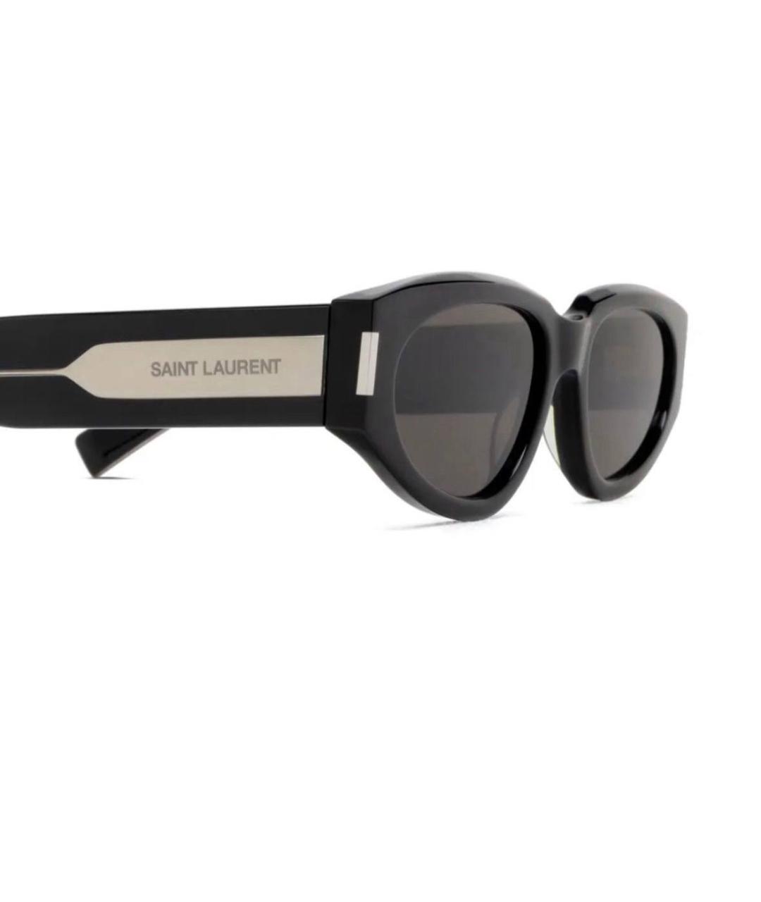 SAINT LAURENT Черные пластиковые солнцезащитные очки, фото 3