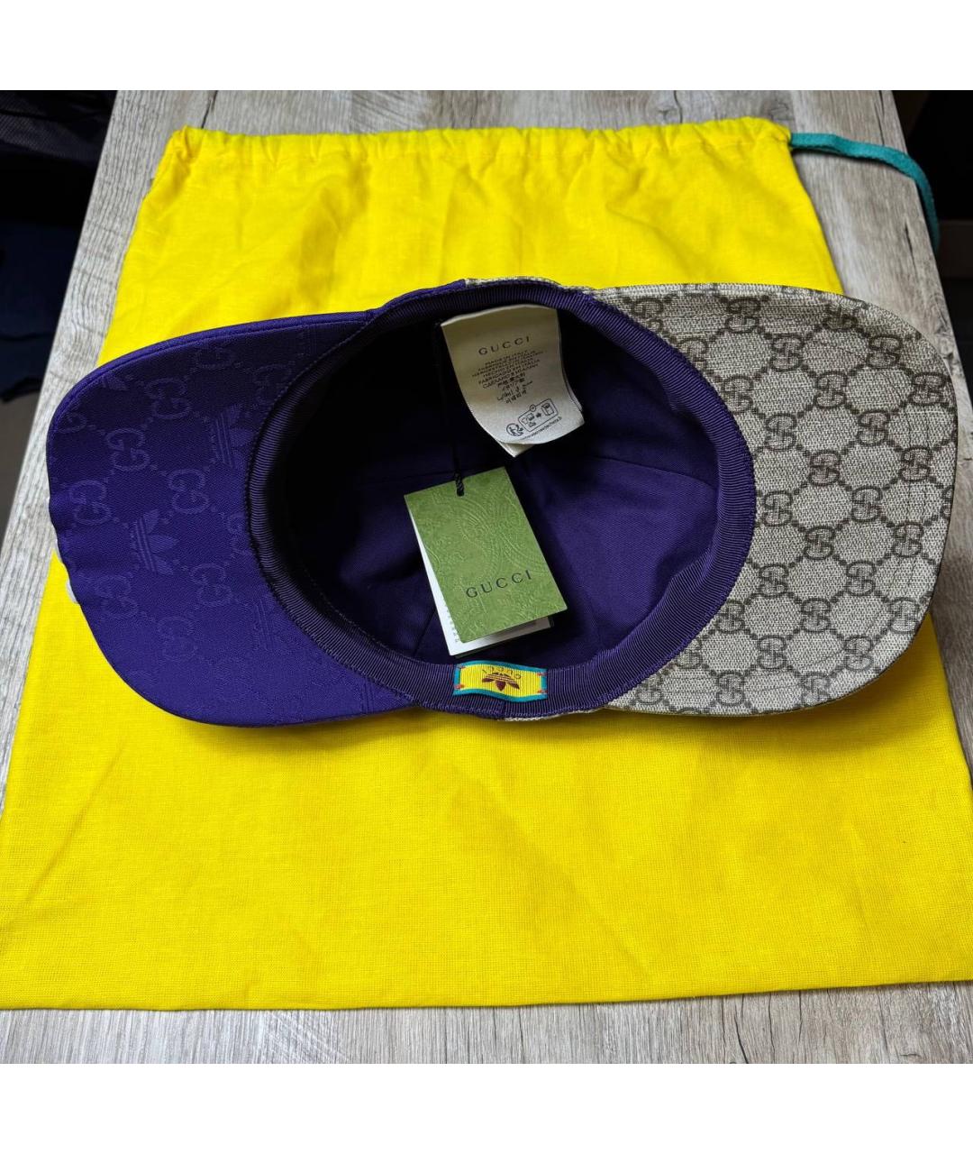 GUCCI Фиолетовая хлопковая кепка/бейсболка, фото 3