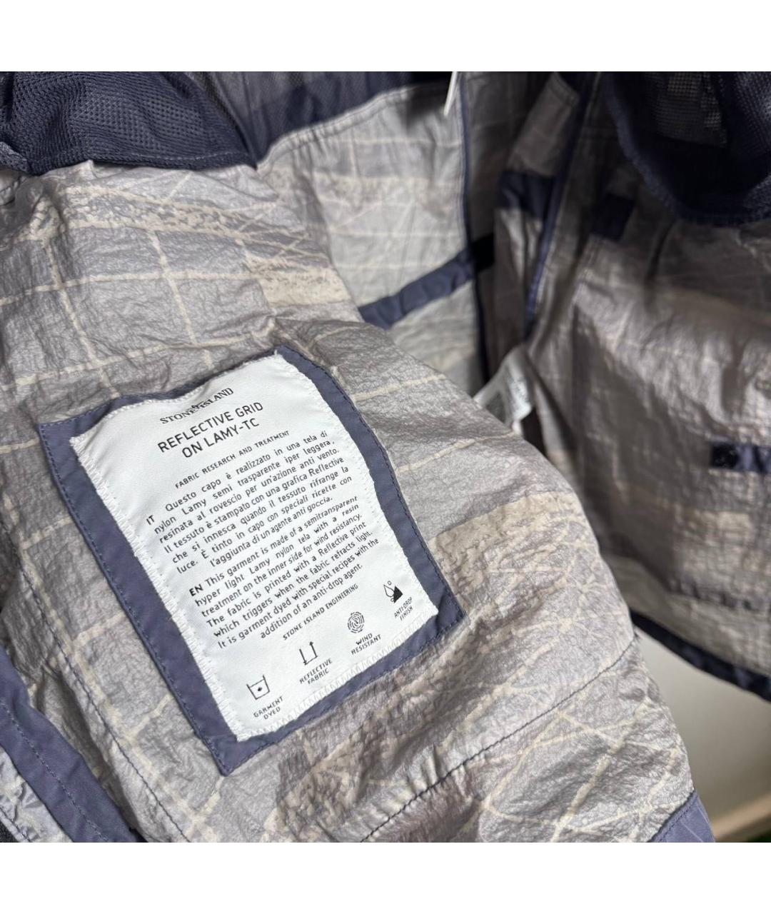 STONE ISLAND Серая полиэстеровая куртка, фото 4