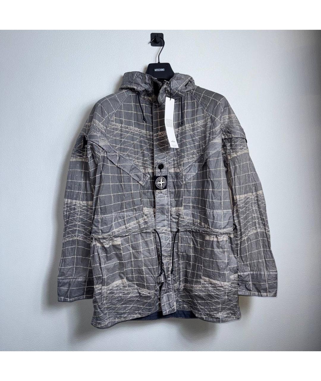STONE ISLAND Серая полиэстеровая куртка, фото 6