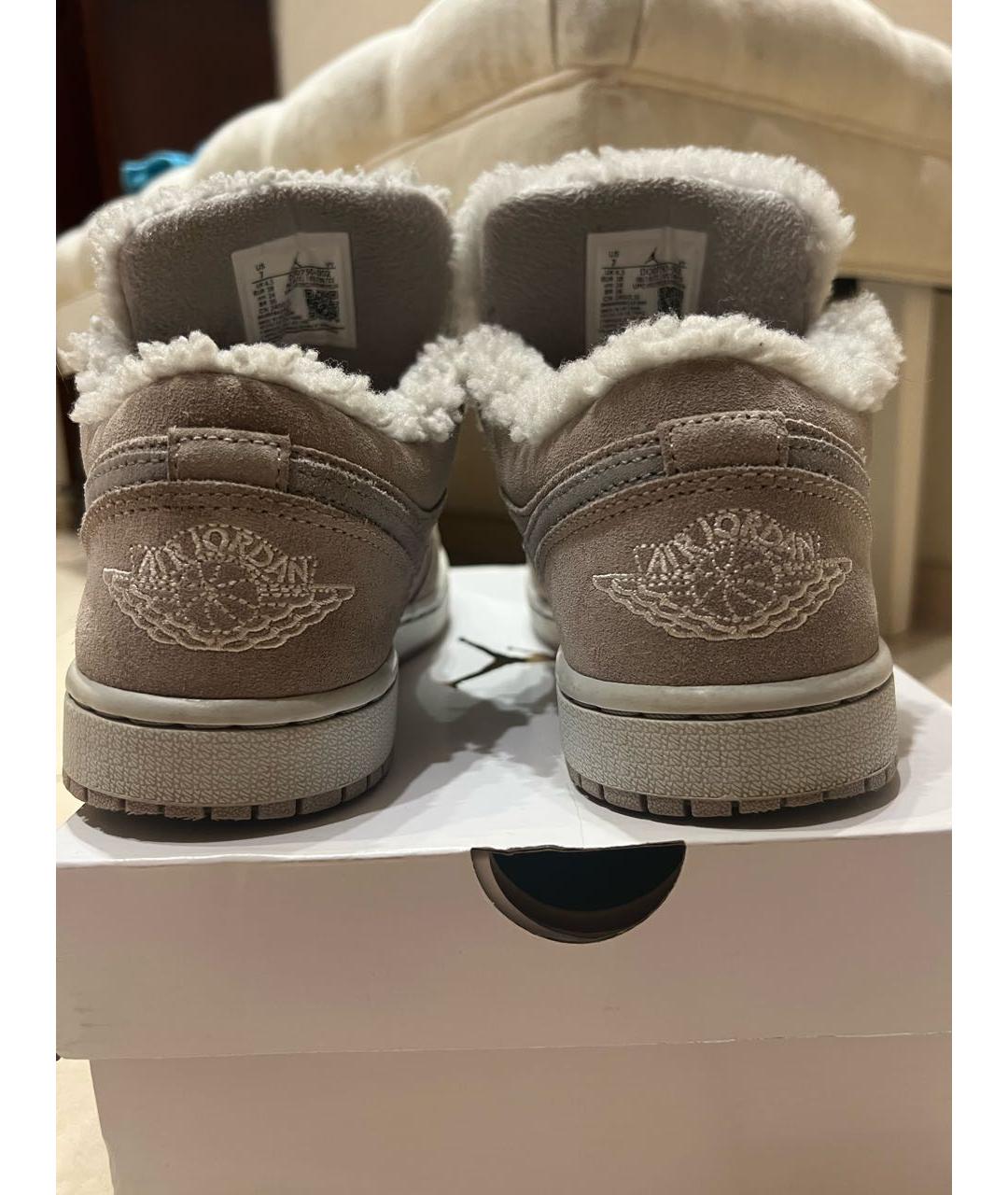 JORDAN Серые замшевые кроссовки, фото 4