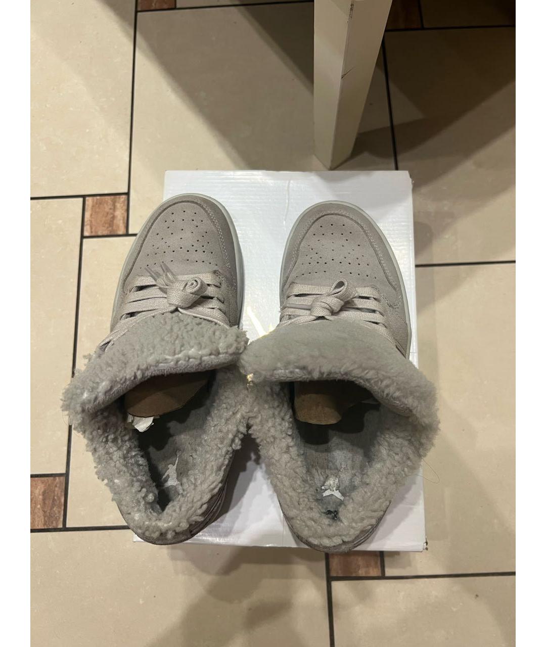 JORDAN Серые замшевые кроссовки, фото 3