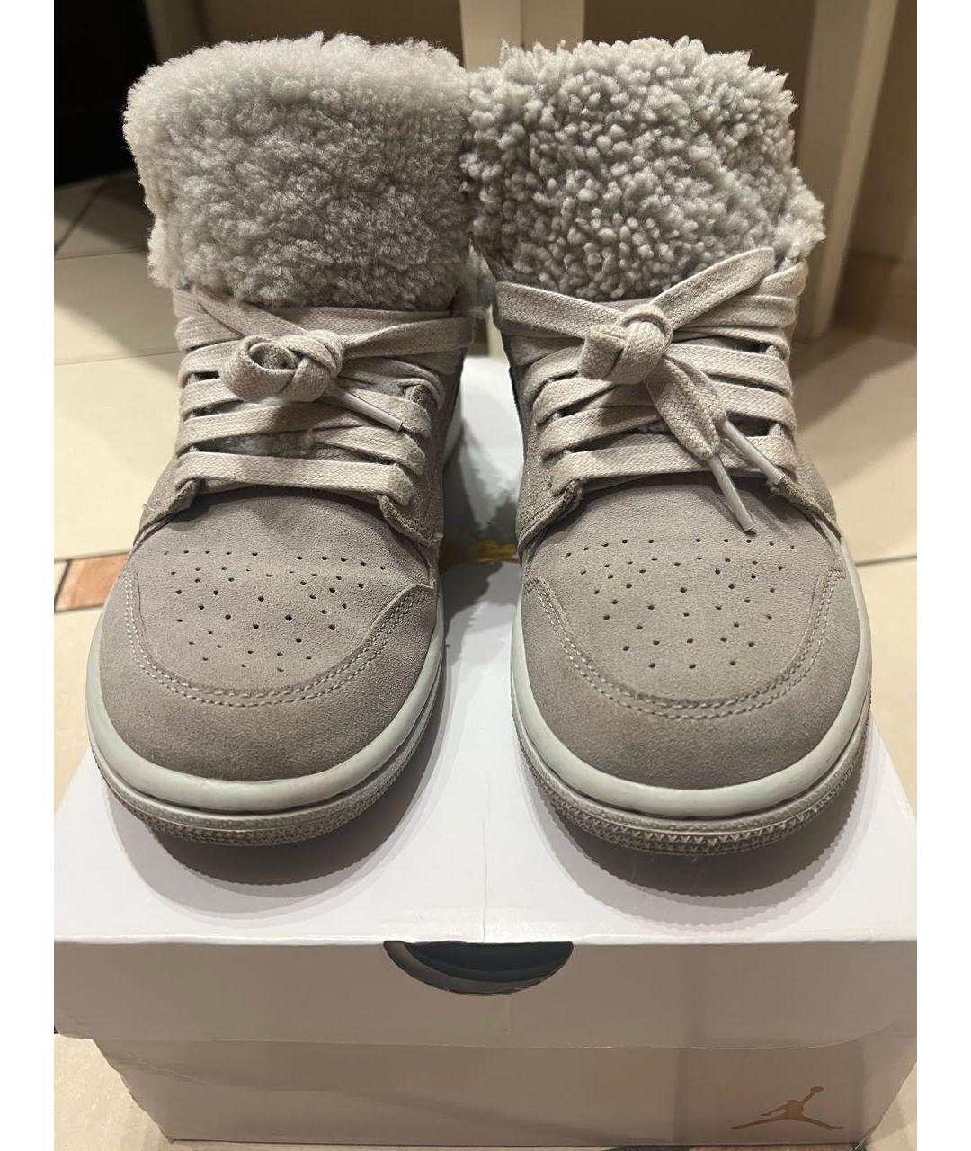 JORDAN Серые замшевые кроссовки, фото 2
