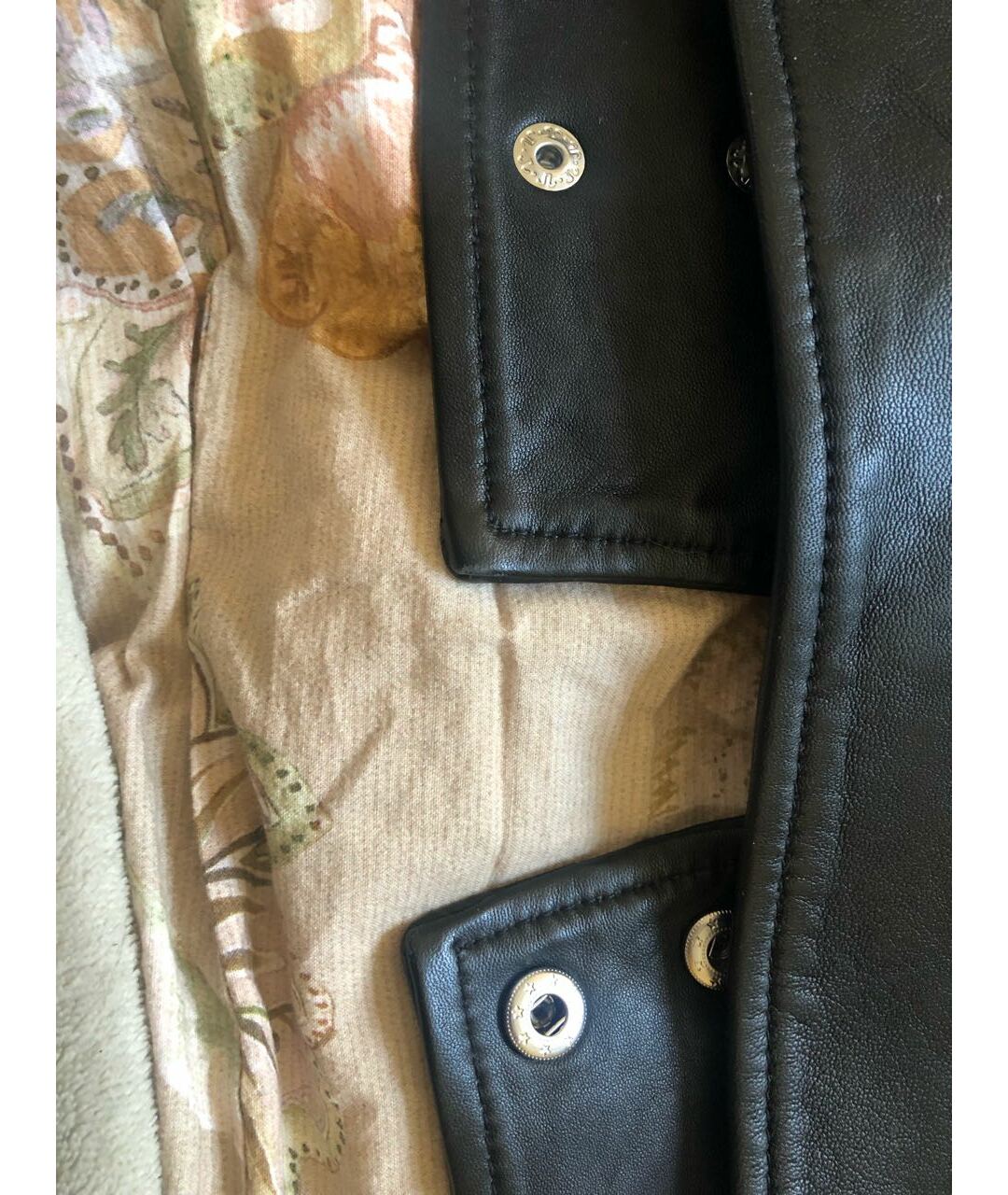 SANDRO Черная кожаная куртка, фото 6