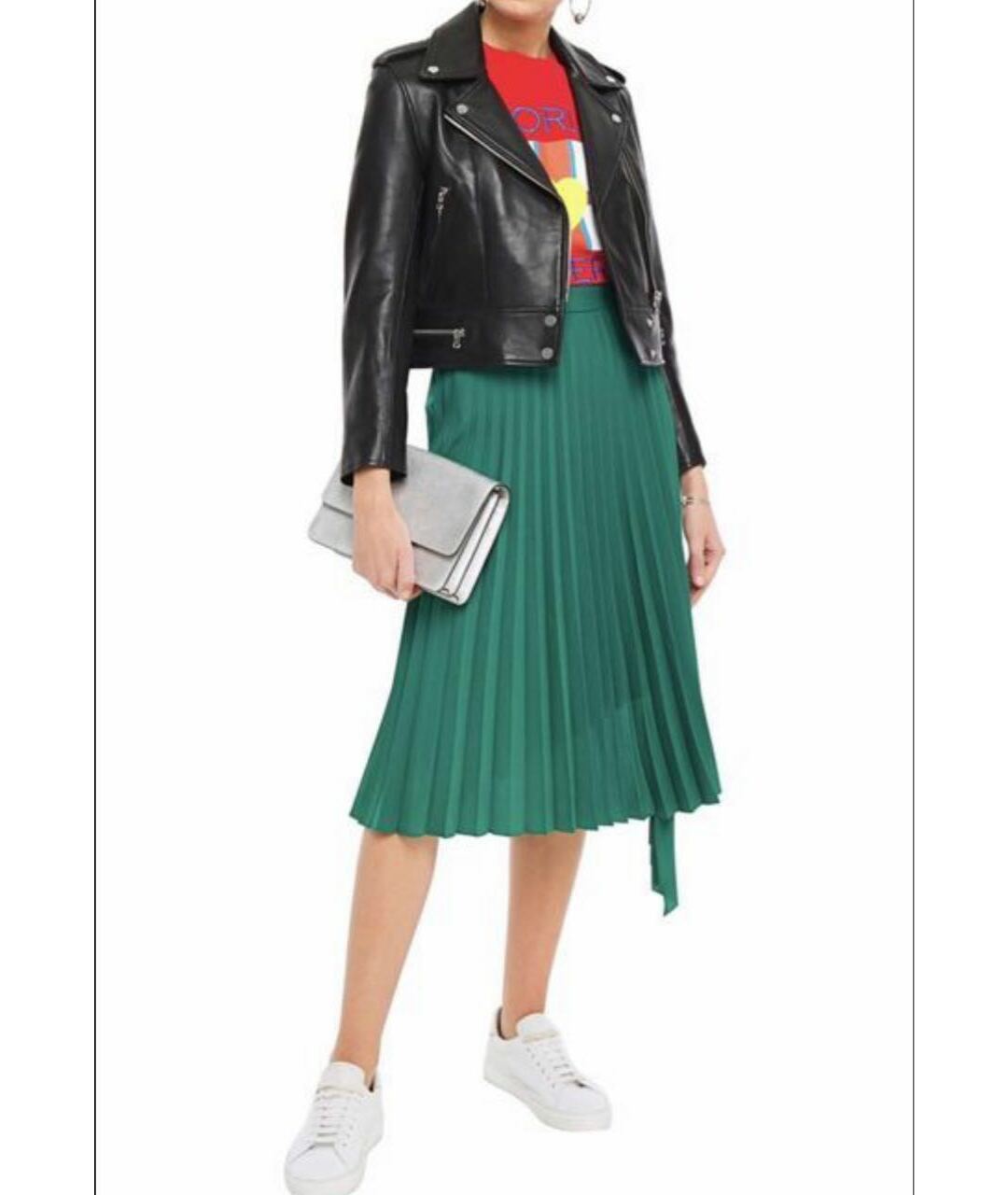 SANDRO Черная кожаная куртка, фото 3