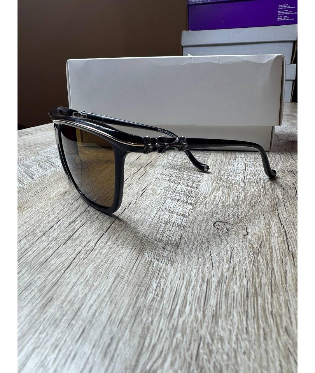 CHROME HEARTS Черные пластиковые солнцезащитные очки, фото 7
