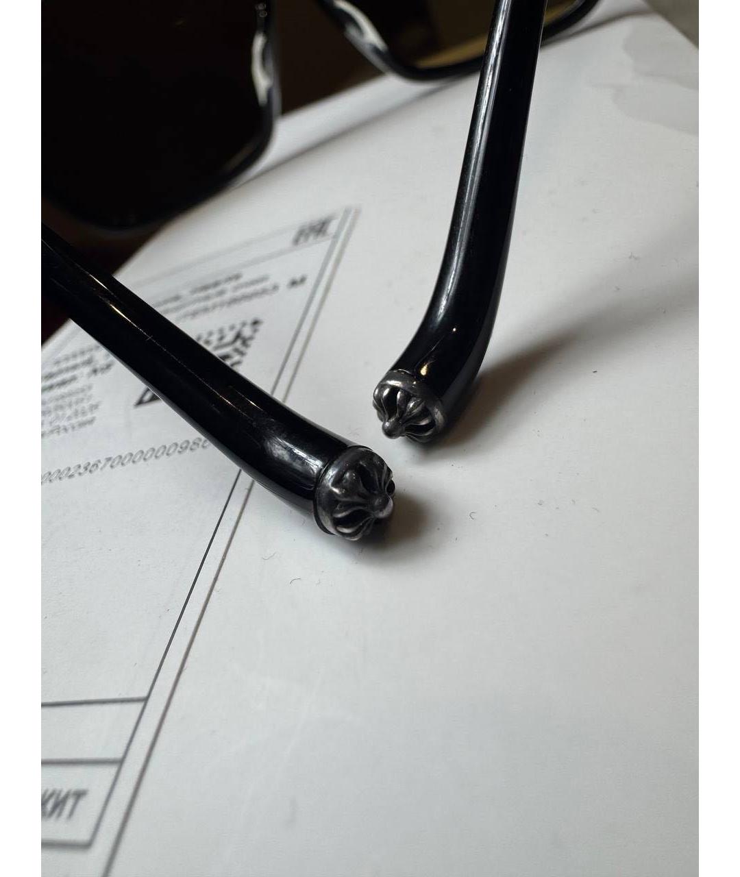 CHROME HEARTS Черные пластиковые солнцезащитные очки, фото 6