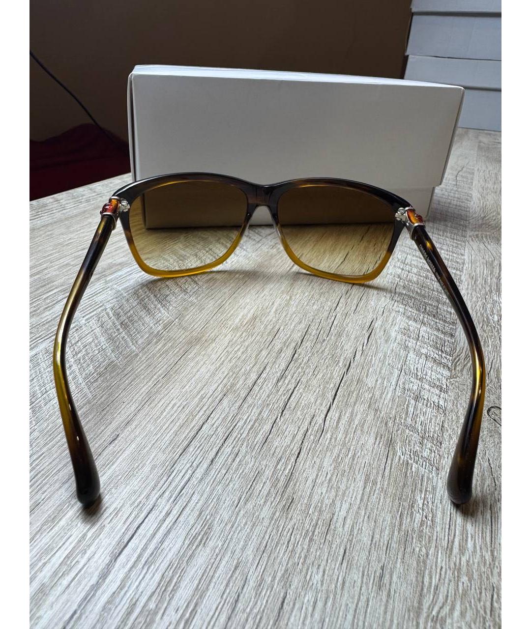 CHROME HEARTS Коричневые пластиковые солнцезащитные очки, фото 4