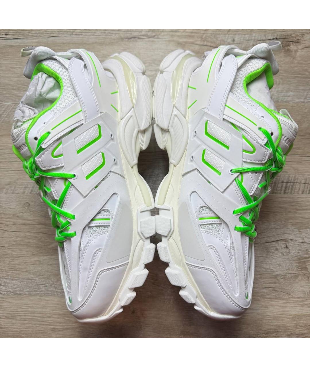 BALENCIAGA Белые кожаные низкие кроссовки / кеды, фото 2