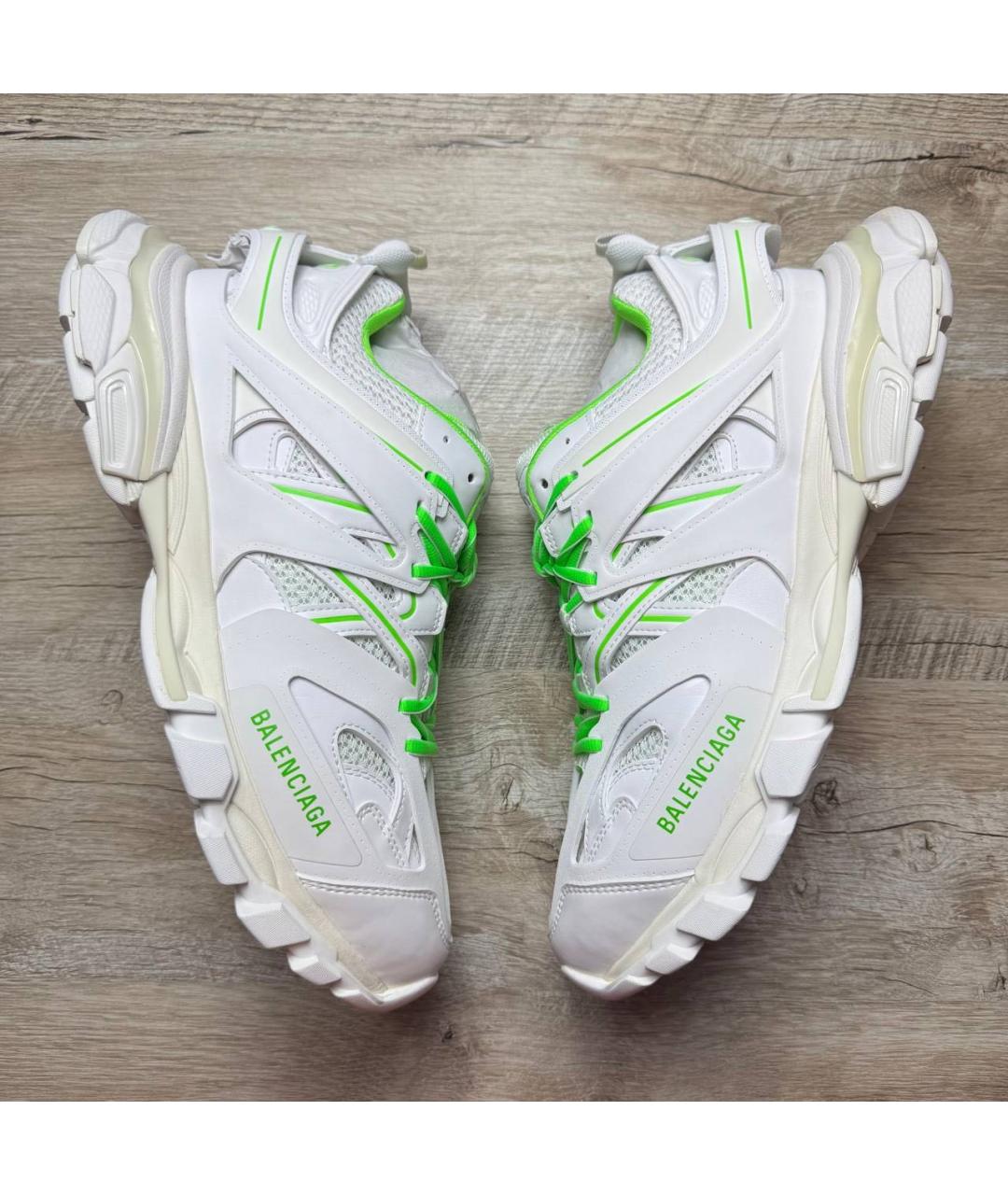 BALENCIAGA Белые кожаные низкие кроссовки / кеды, фото 5