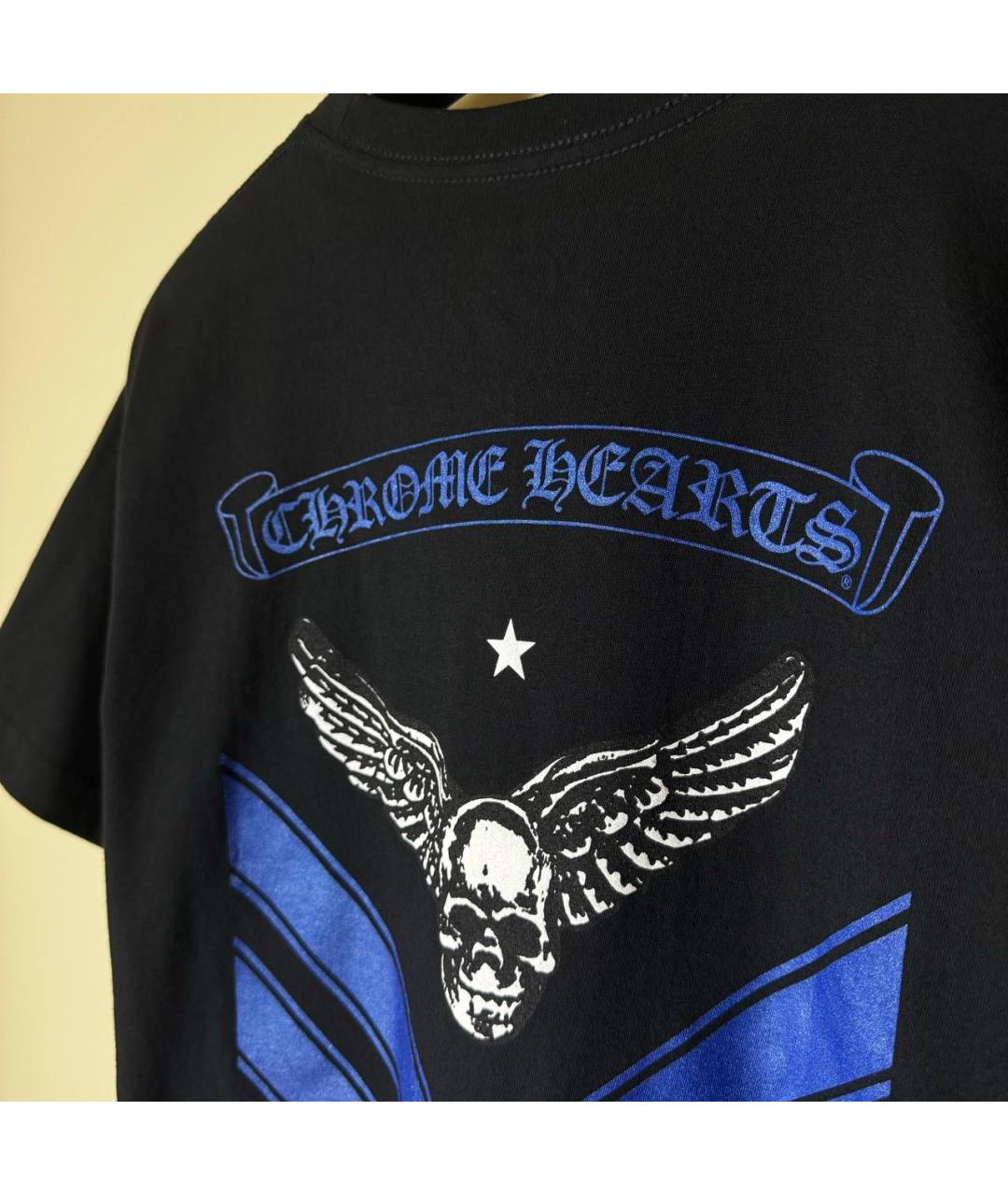 CHROME HEARTS Черная хлопковая футболка, фото 3