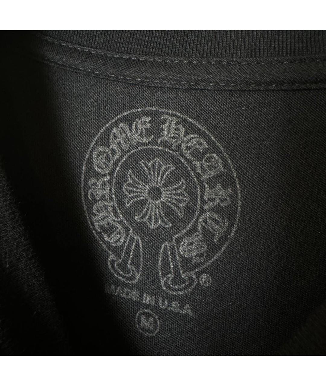 CHROME HEARTS Черная хлопковая футболка, фото 5