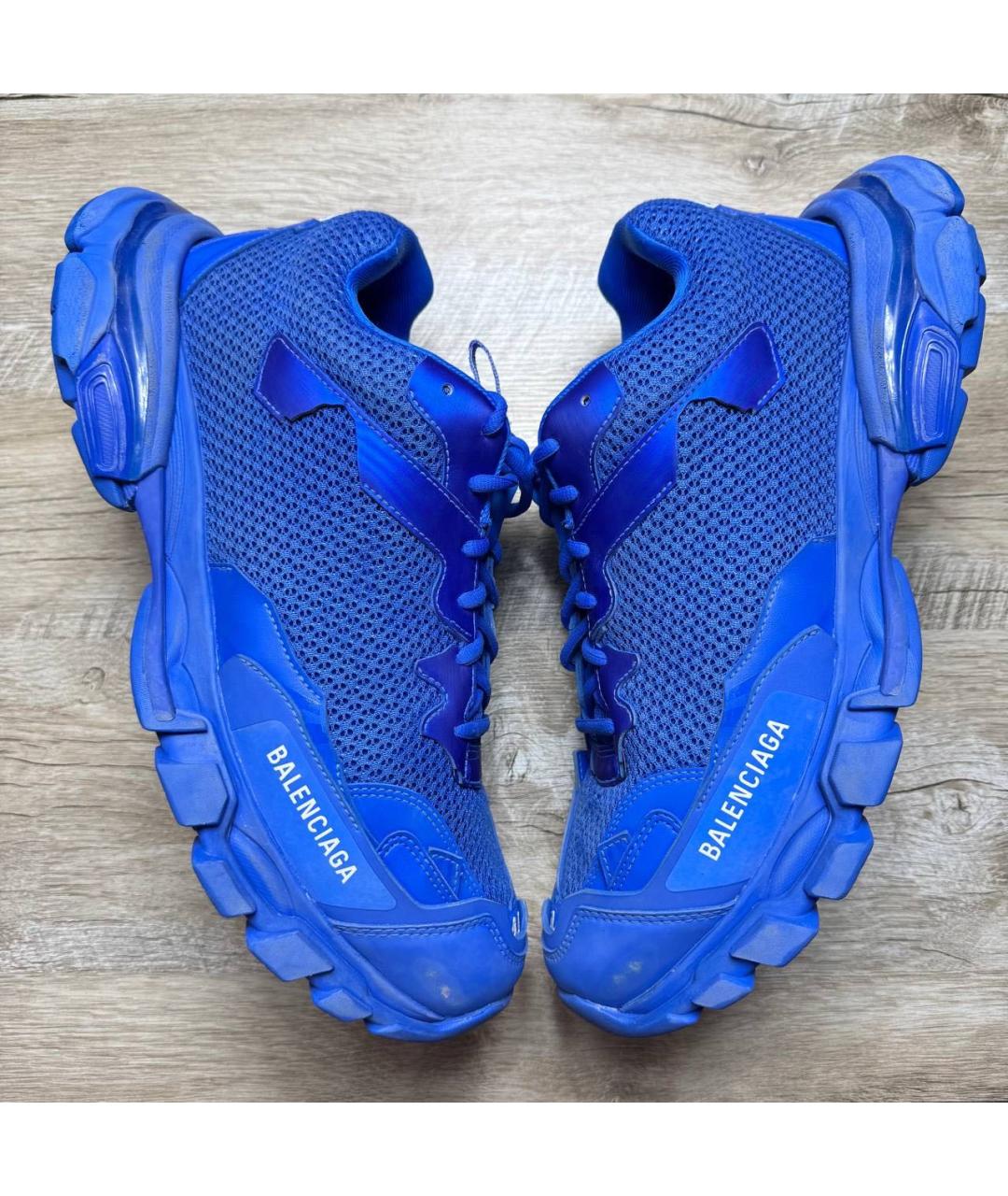 BALENCIAGA Синие текстильные низкие кроссовки / кеды, фото 8