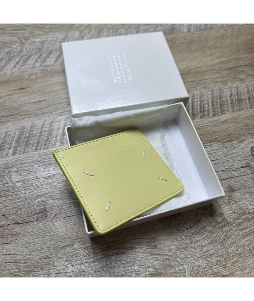 MAISON MARGIELA Желтая кожаная визитница, фото 2