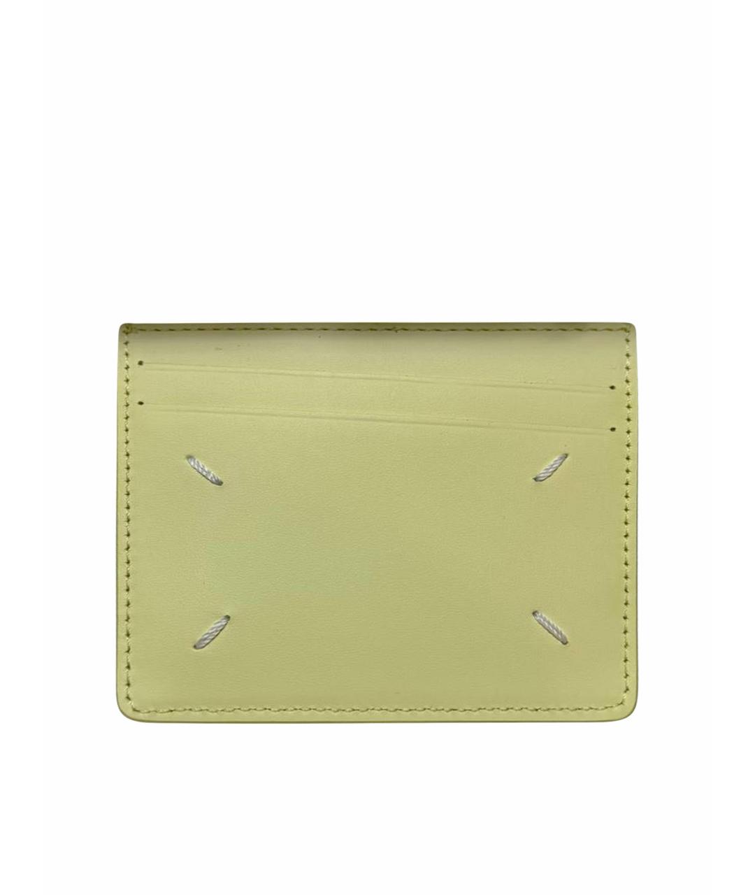 MAISON MARGIELA Желтая кожаная визитница, фото 1