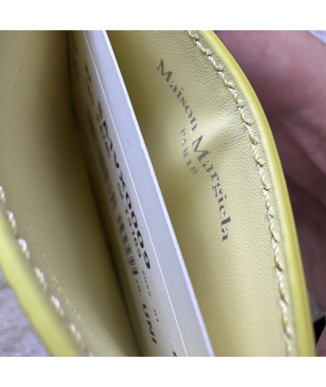 MAISON MARGIELA Желтая кожаная визитница, фото 5