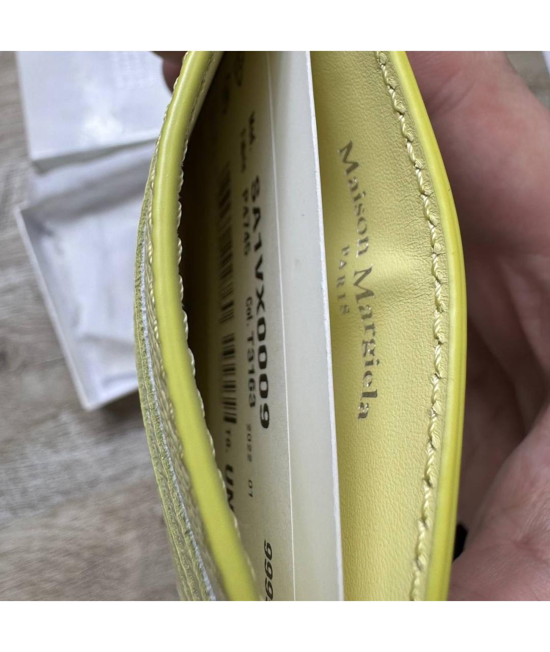 MAISON MARGIELA Желтая кожаная визитница, фото 4