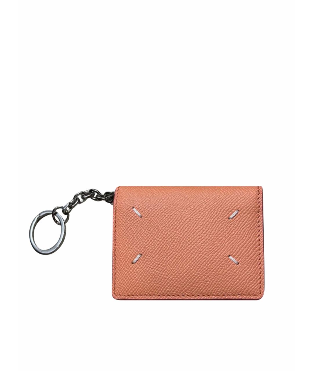 MAISON MARGIELA Коралловая кожаная визитница, фото 1
